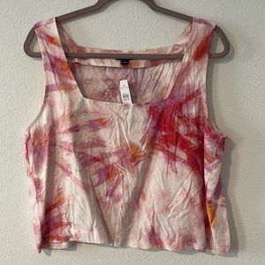 Ann Taylor NWT Pink Tie Dye Tank Top
